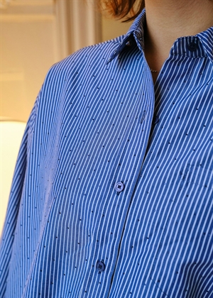 Dalma B stripe stone skjorte Midnight Blue Neo Noir 